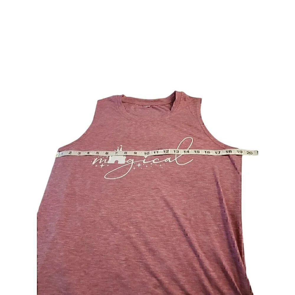 Magical Castle Tank Tops Magic Kingdom Sleeveless Graphic Size Medium NWOT - Picture 4 of 6